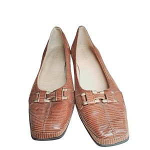 Almafi by Rangoni - Brown Leather Low Pump Womens Shoes 6M Made in ITALY